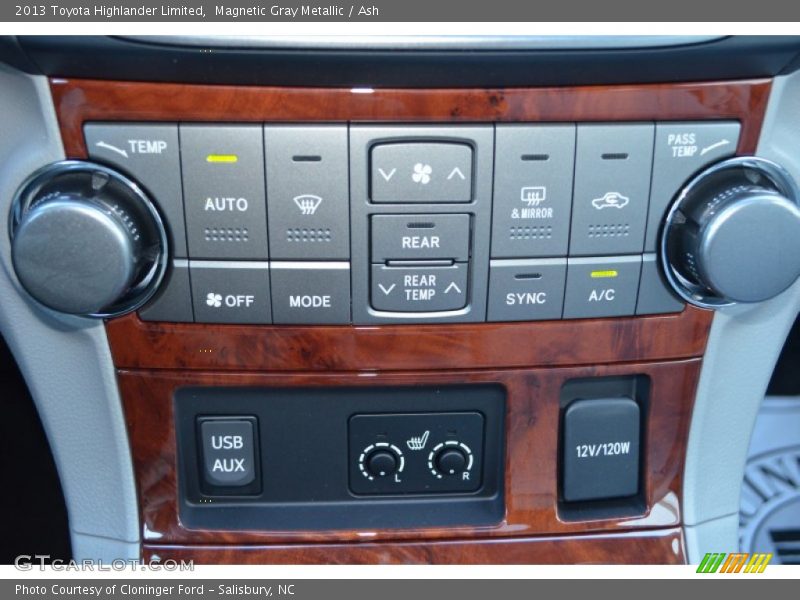 Controls of 2013 Highlander Limited