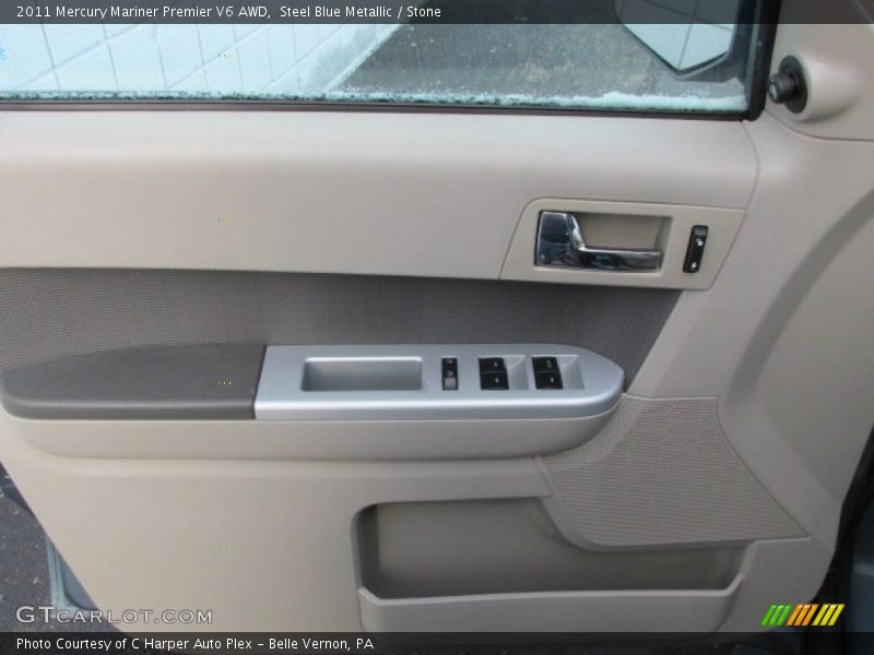 Steel Blue Metallic / Stone 2011 Mercury Mariner Premier V6 AWD