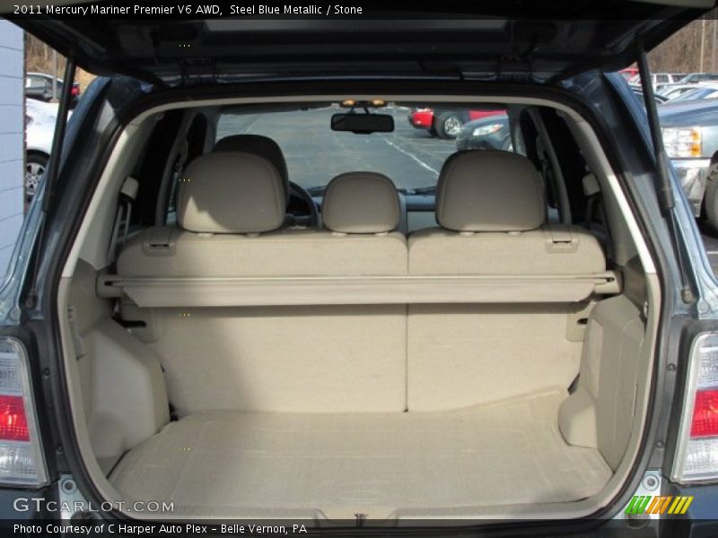 Steel Blue Metallic / Stone 2011 Mercury Mariner Premier V6 AWD
