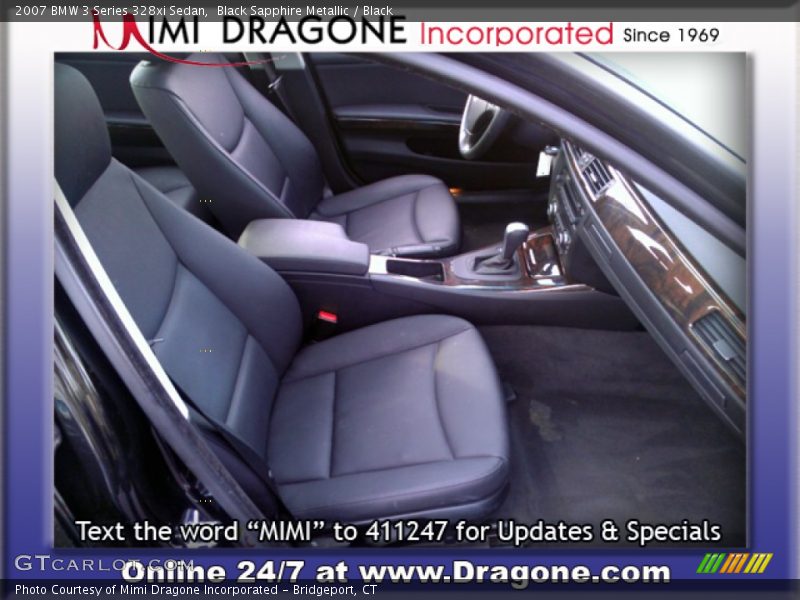 Black Sapphire Metallic / Black 2007 BMW 3 Series 328xi Sedan