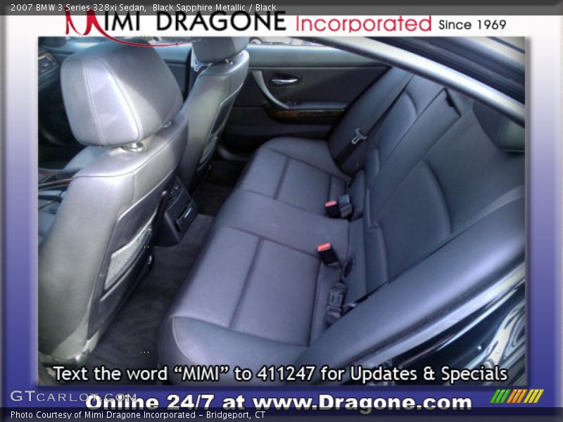 Black Sapphire Metallic / Black 2007 BMW 3 Series 328xi Sedan