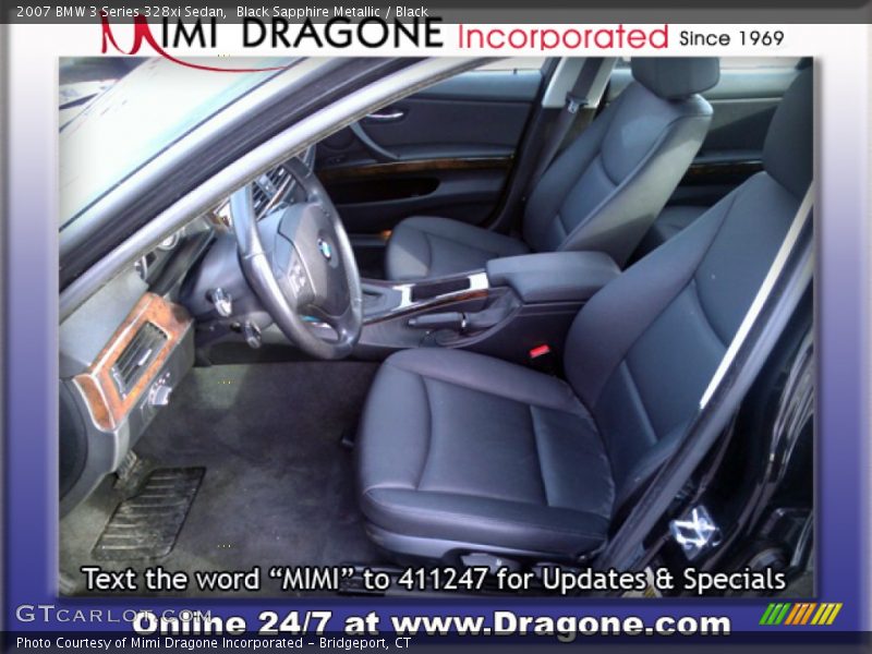 Black Sapphire Metallic / Black 2007 BMW 3 Series 328xi Sedan