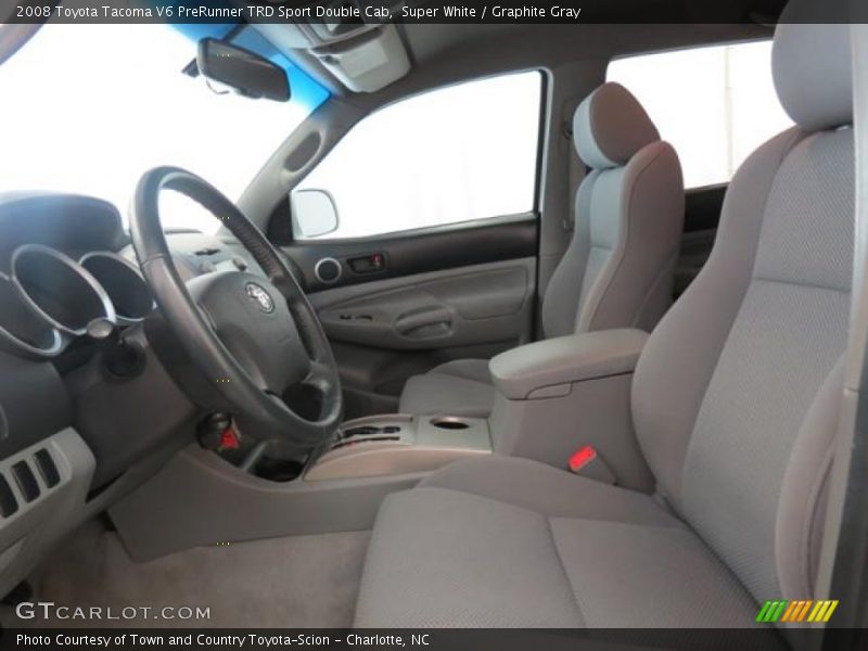 Super White / Graphite Gray 2008 Toyota Tacoma V6 PreRunner TRD Sport Double Cab
