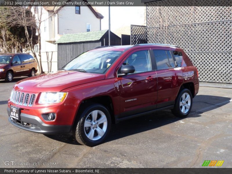 Deep Cherry Red Crystal Pearl / Dark Slate Gray 2012 Jeep Compass Sport