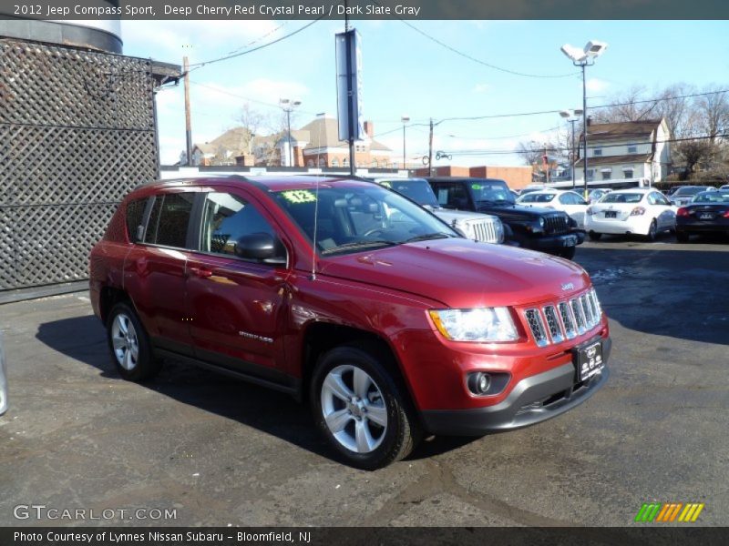 Deep Cherry Red Crystal Pearl / Dark Slate Gray 2012 Jeep Compass Sport
