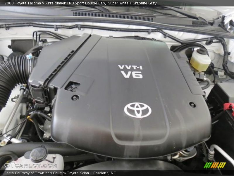 Super White / Graphite Gray 2008 Toyota Tacoma V6 PreRunner TRD Sport Double Cab