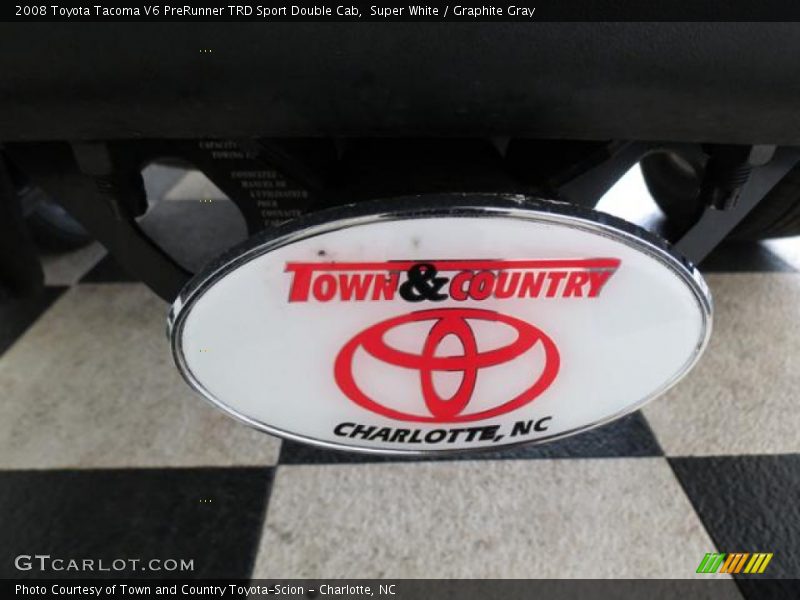 Super White / Graphite Gray 2008 Toyota Tacoma V6 PreRunner TRD Sport Double Cab