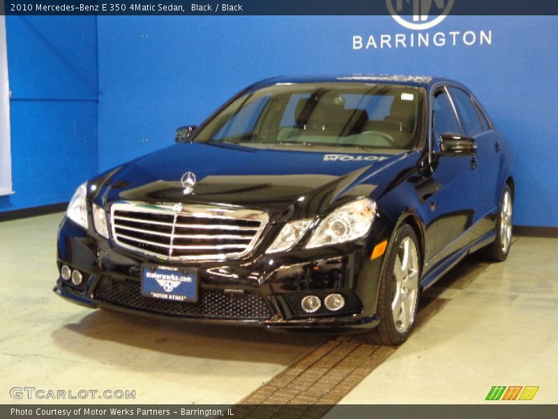 Black / Black 2010 Mercedes-Benz E 350 4Matic Sedan