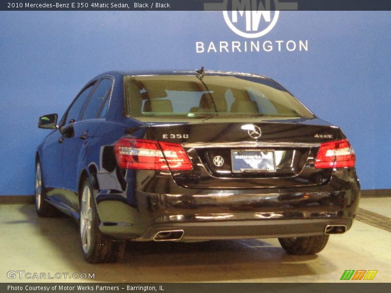 Black / Black 2010 Mercedes-Benz E 350 4Matic Sedan