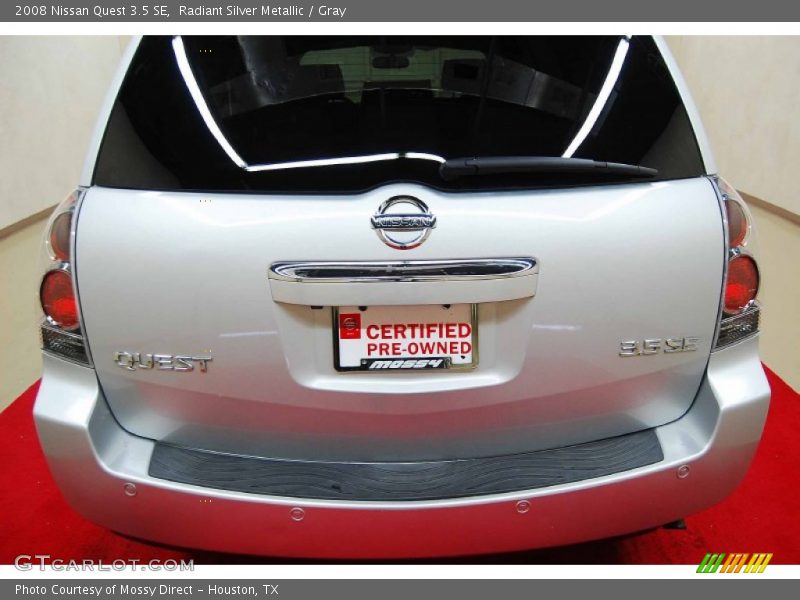 Radiant Silver Metallic / Gray 2008 Nissan Quest 3.5 SE