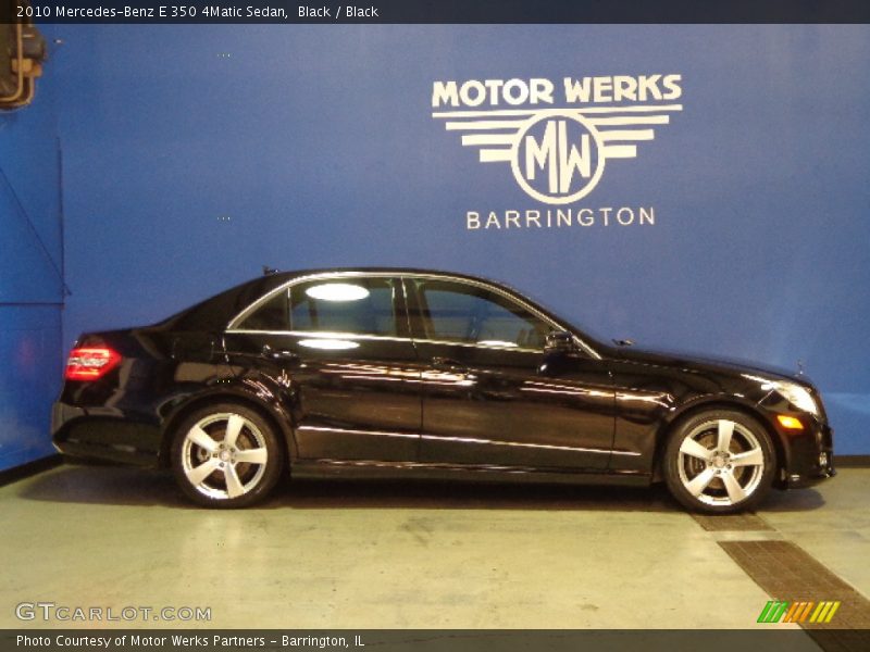 Black / Black 2010 Mercedes-Benz E 350 4Matic Sedan