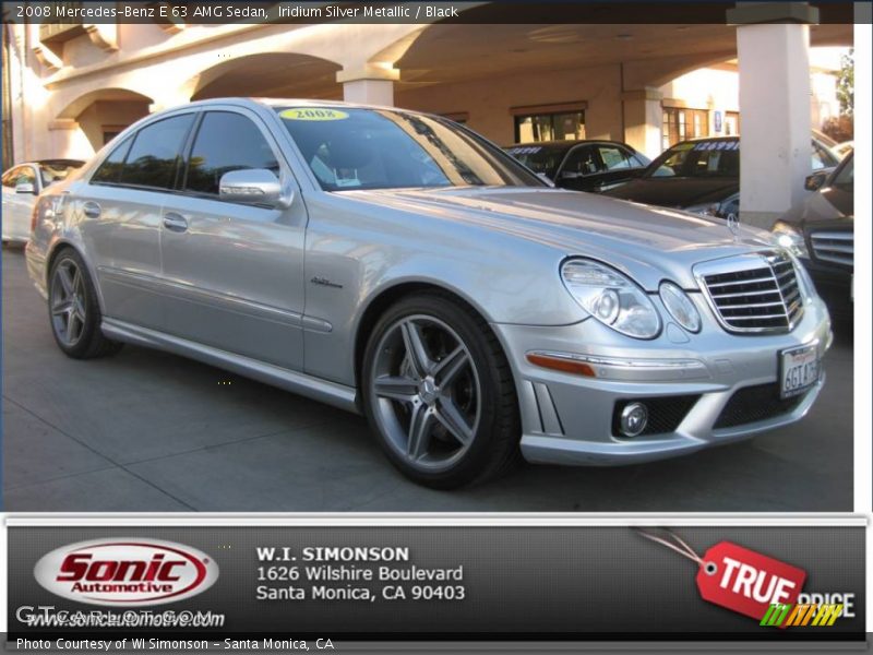 Iridium Silver Metallic / Black 2008 Mercedes-Benz E 63 AMG Sedan