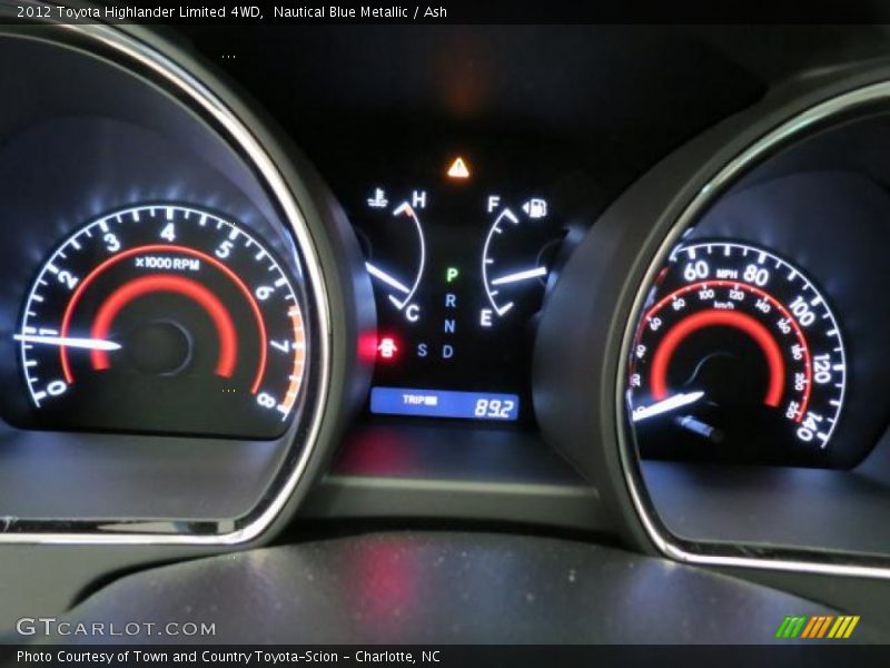 Nautical Blue Metallic / Ash 2012 Toyota Highlander Limited 4WD