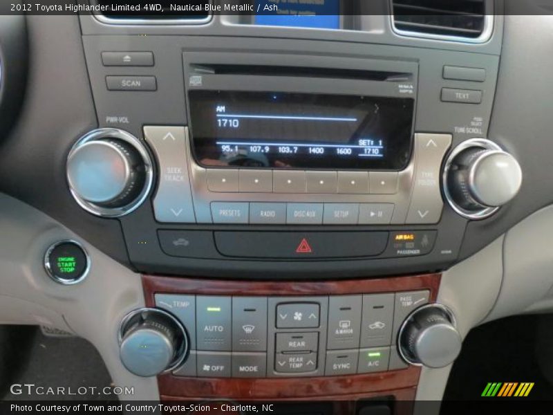 Nautical Blue Metallic / Ash 2012 Toyota Highlander Limited 4WD