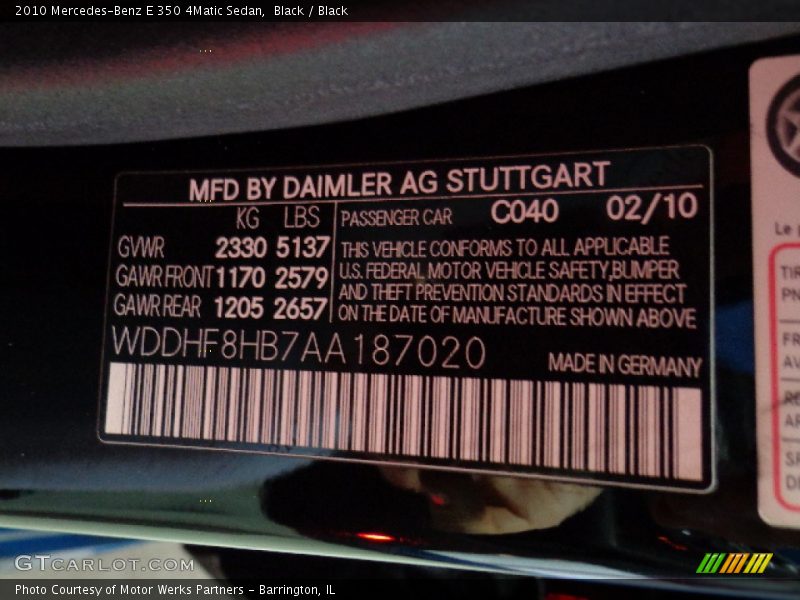 Black / Black 2010 Mercedes-Benz E 350 4Matic Sedan