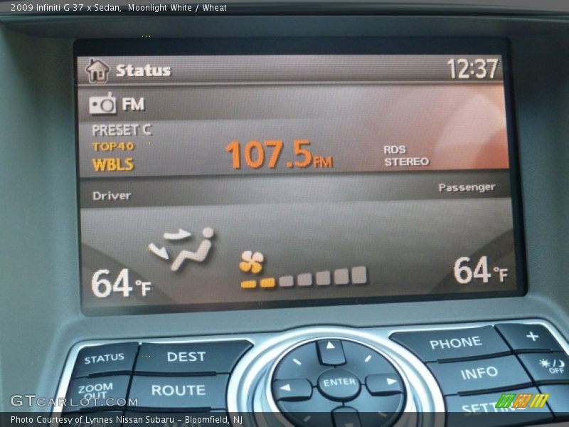 Moonlight White / Wheat 2009 Infiniti G 37 x Sedan