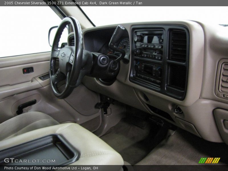 Dark Green Metallic / Tan 2005 Chevrolet Silverado 1500 Z71 Extended Cab 4x4