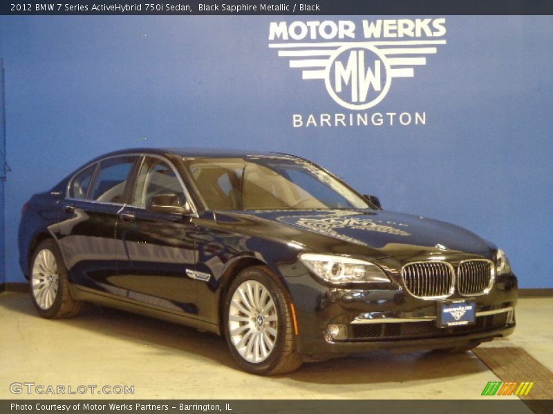Black Sapphire Metallic / Black 2012 BMW 7 Series ActiveHybrid 750i Sedan