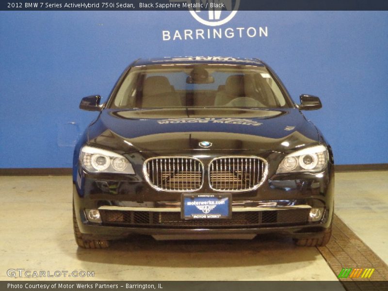 Black Sapphire Metallic / Black 2012 BMW 7 Series ActiveHybrid 750i Sedan