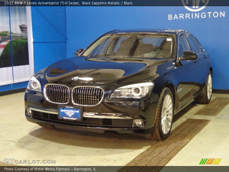 Black Sapphire Metallic / Black 2012 BMW 7 Series ActiveHybrid 750i Sedan