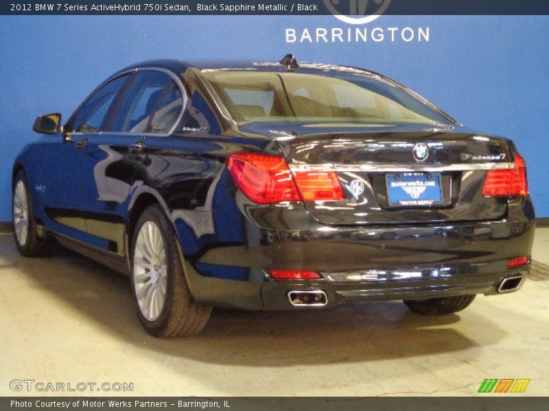 Black Sapphire Metallic / Black 2012 BMW 7 Series ActiveHybrid 750i Sedan