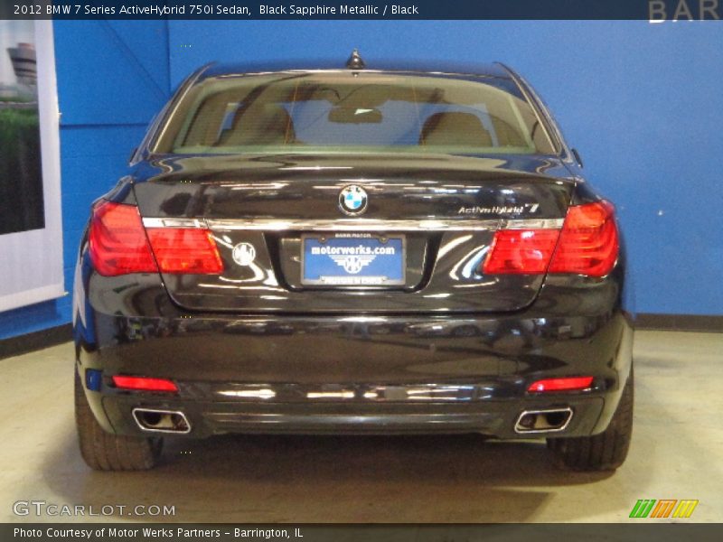 Black Sapphire Metallic / Black 2012 BMW 7 Series ActiveHybrid 750i Sedan