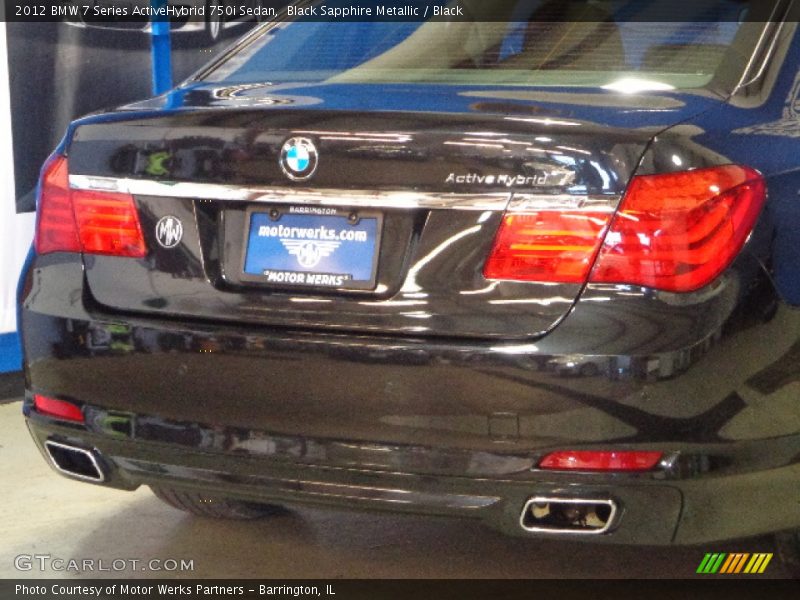 Black Sapphire Metallic / Black 2012 BMW 7 Series ActiveHybrid 750i Sedan