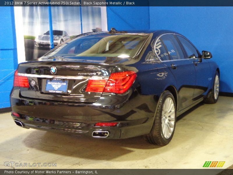 Black Sapphire Metallic / Black 2012 BMW 7 Series ActiveHybrid 750i Sedan