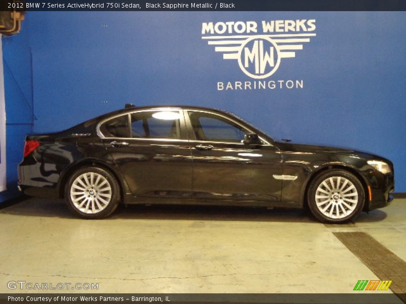 Black Sapphire Metallic / Black 2012 BMW 7 Series ActiveHybrid 750i Sedan