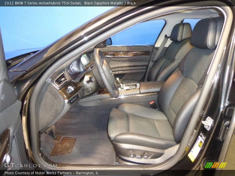 Front Seat of 2012 7 Series ActiveHybrid 750i Sedan