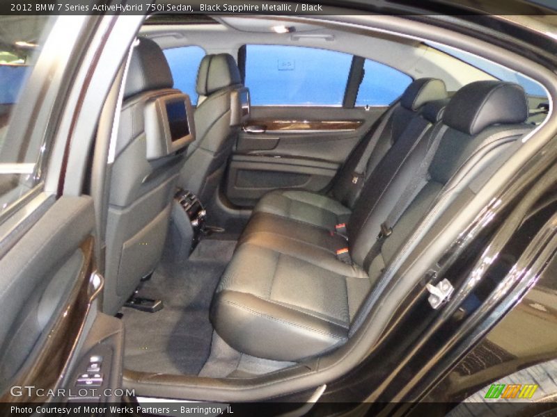 Rear Seat of 2012 7 Series ActiveHybrid 750i Sedan