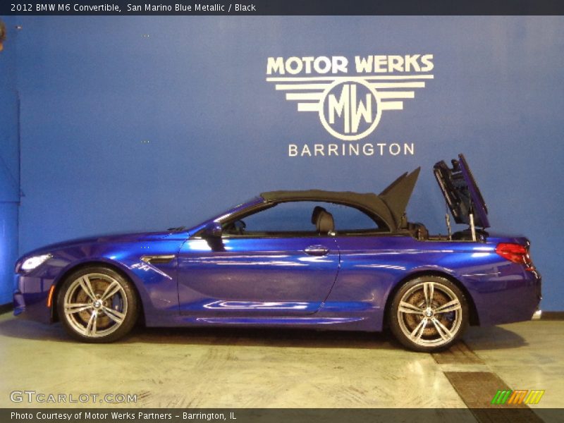 San Marino Blue Metallic / Black 2012 BMW M6 Convertible