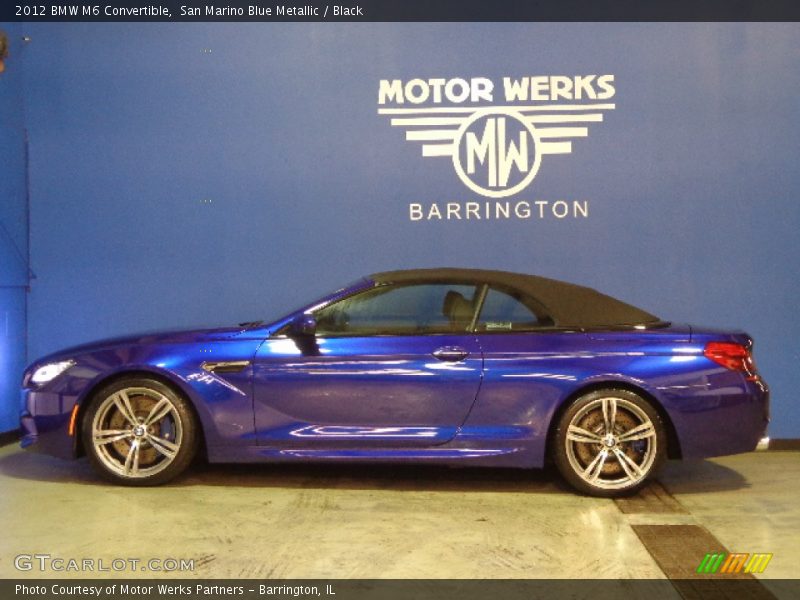San Marino Blue Metallic / Black 2012 BMW M6 Convertible