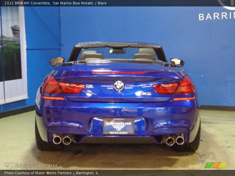 San Marino Blue Metallic / Black 2012 BMW M6 Convertible