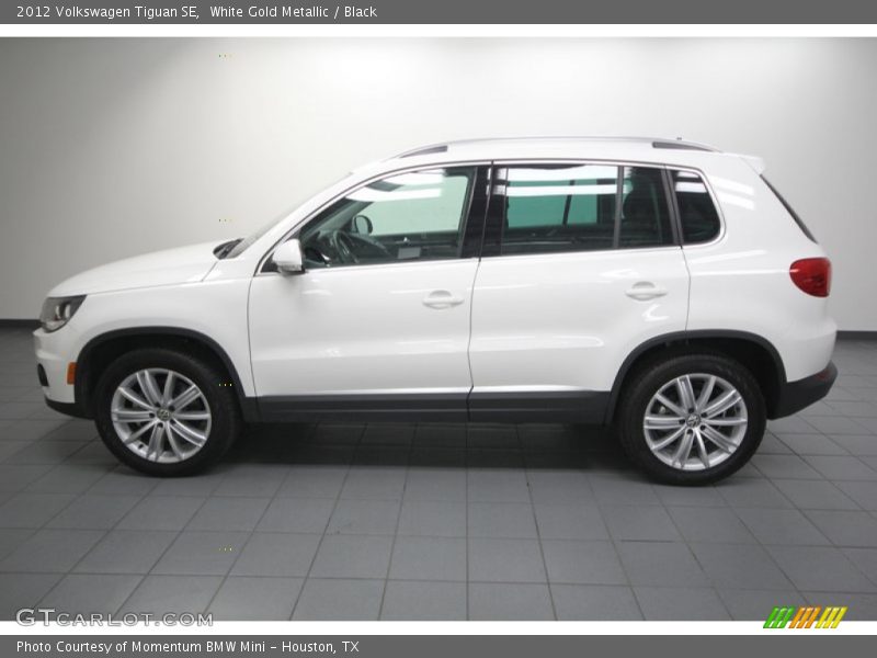White Gold Metallic / Black 2012 Volkswagen Tiguan SE