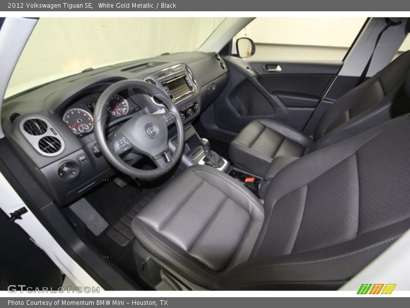 White Gold Metallic / Black 2012 Volkswagen Tiguan SE