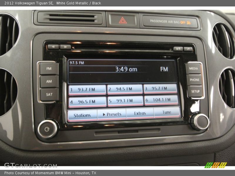 White Gold Metallic / Black 2012 Volkswagen Tiguan SE