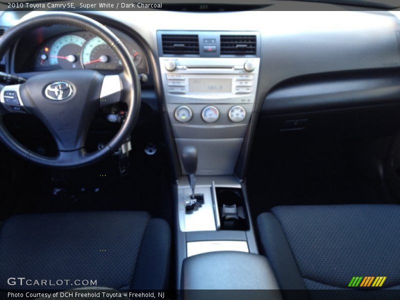Super White / Dark Charcoal 2010 Toyota Camry SE