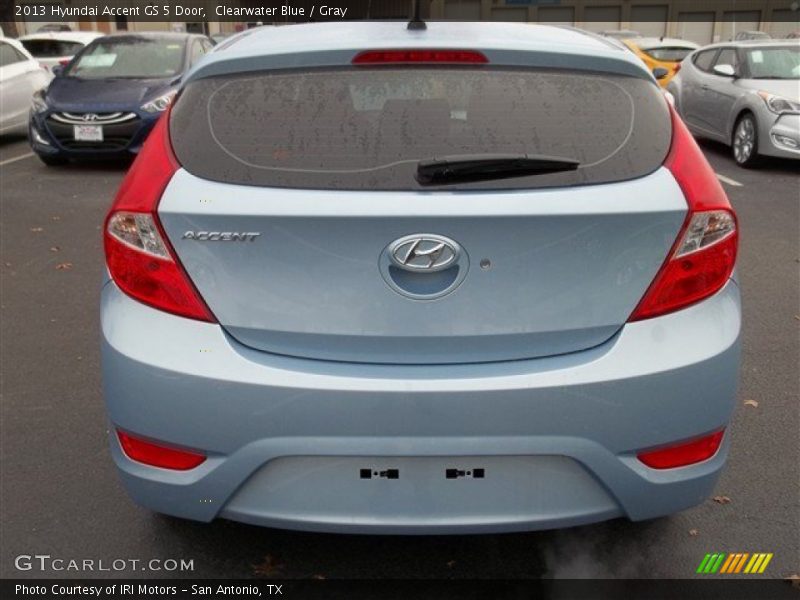 Clearwater Blue / Gray 2013 Hyundai Accent GS 5 Door