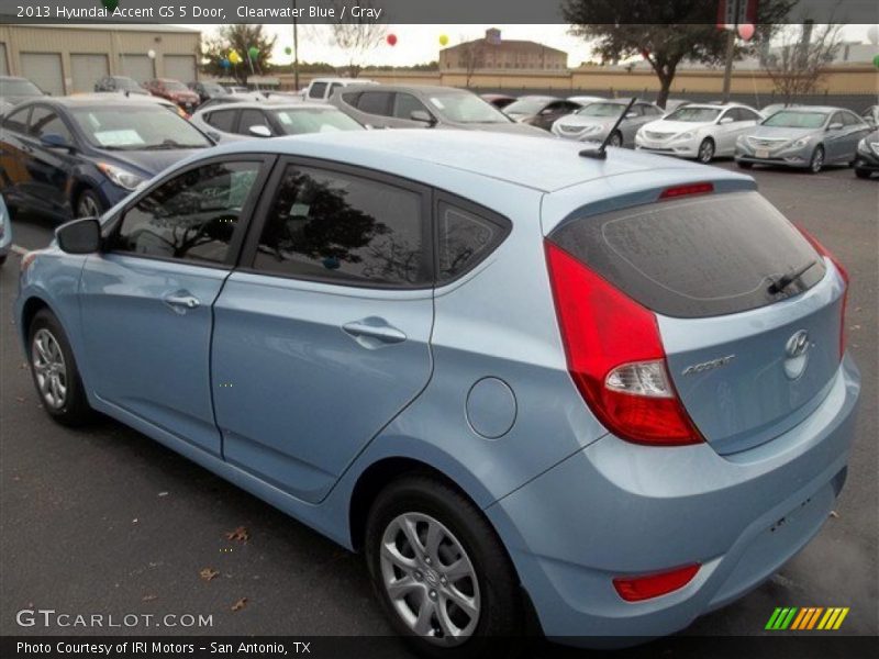 Clearwater Blue / Gray 2013 Hyundai Accent GS 5 Door