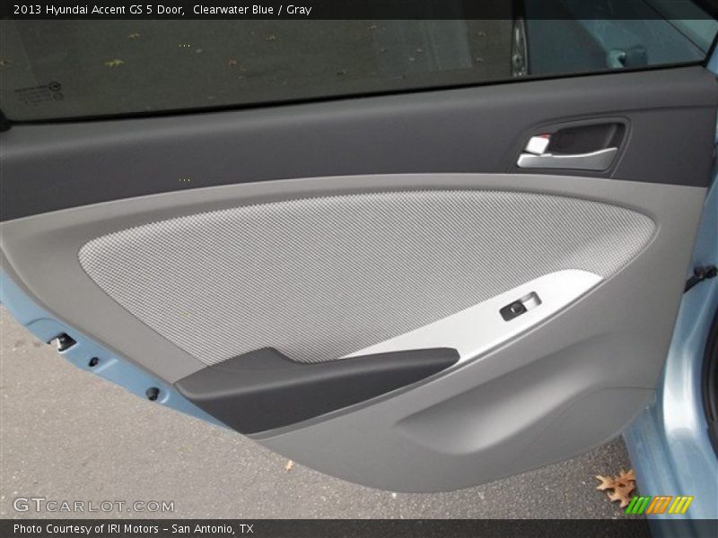 Clearwater Blue / Gray 2013 Hyundai Accent GS 5 Door