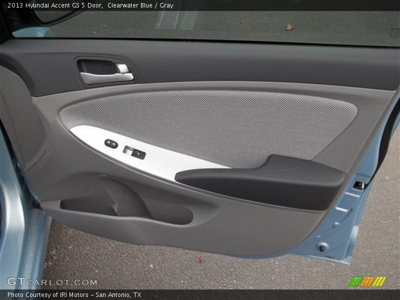 Clearwater Blue / Gray 2013 Hyundai Accent GS 5 Door