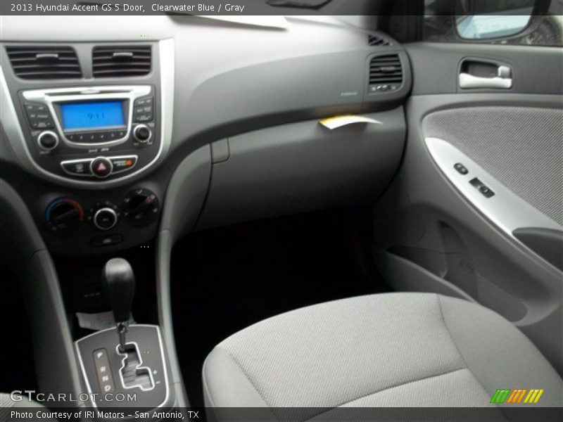 Clearwater Blue / Gray 2013 Hyundai Accent GS 5 Door