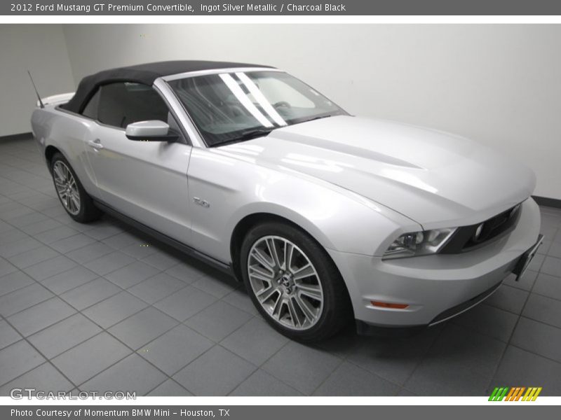 Ingot Silver Metallic / Charcoal Black 2012 Ford Mustang GT Premium Convertible