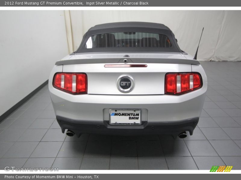 Ingot Silver Metallic / Charcoal Black 2012 Ford Mustang GT Premium Convertible
