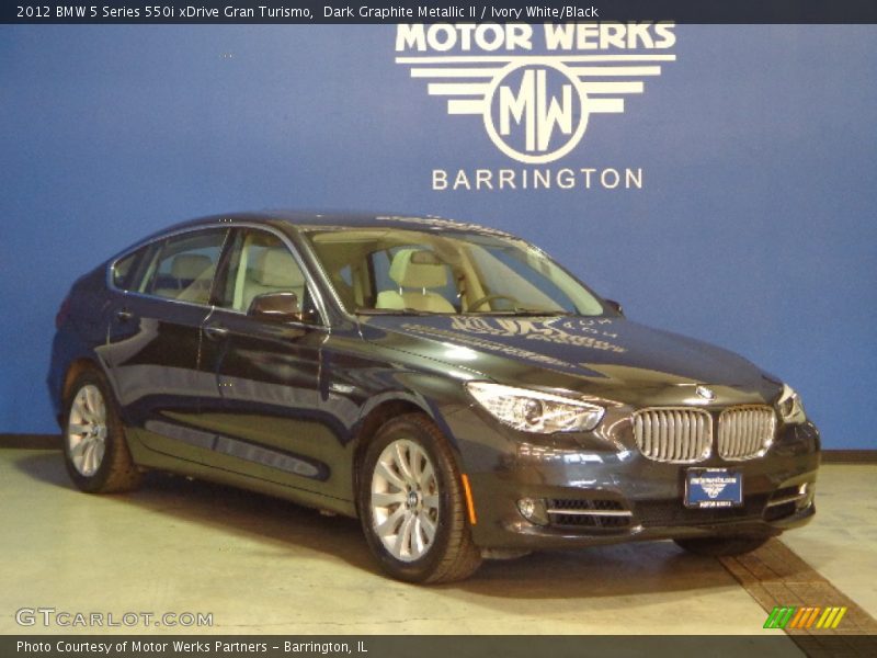 Dark Graphite Metallic II / Ivory White/Black 2012 BMW 5 Series 550i xDrive Gran Turismo
