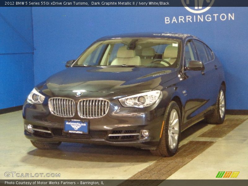 Dark Graphite Metallic II / Ivory White/Black 2012 BMW 5 Series 550i xDrive Gran Turismo