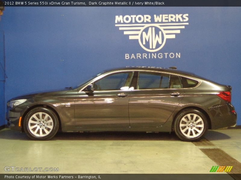 Dark Graphite Metallic II / Ivory White/Black 2012 BMW 5 Series 550i xDrive Gran Turismo
