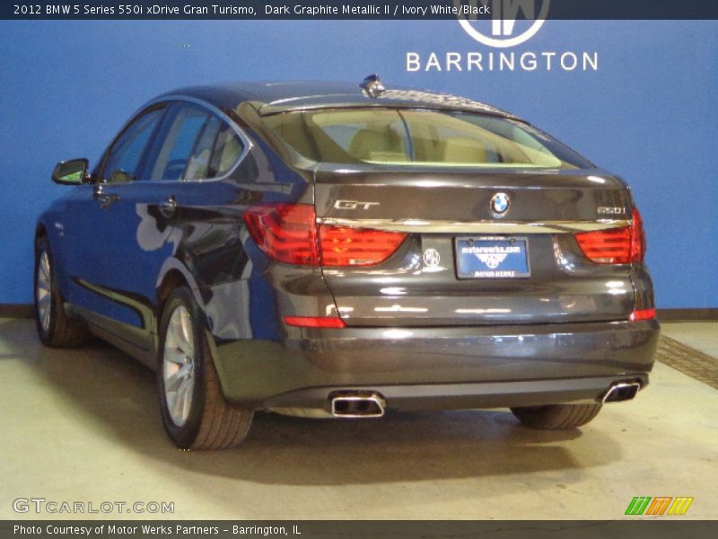 Dark Graphite Metallic II / Ivory White/Black 2012 BMW 5 Series 550i xDrive Gran Turismo