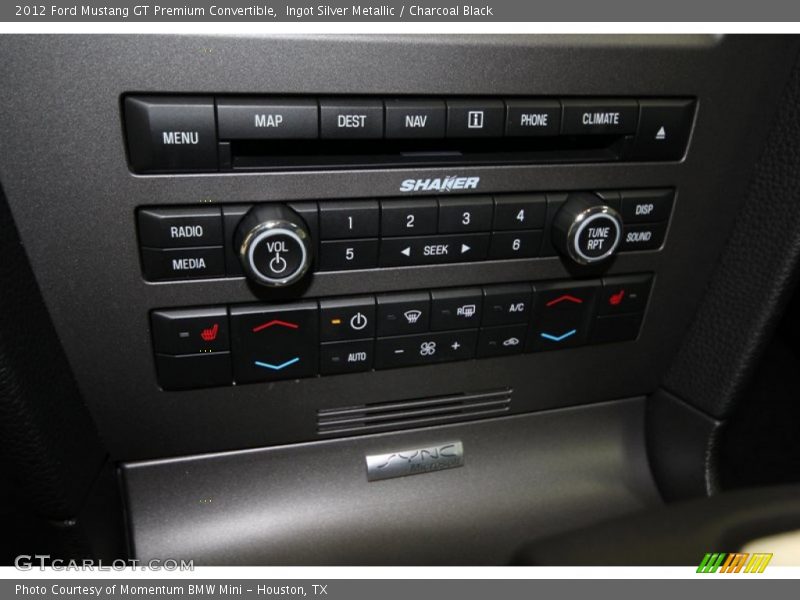 Controls of 2012 Mustang GT Premium Convertible